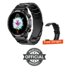 Haylou Solar 5 BT Calling Smart Watch Metallic Strap - Black